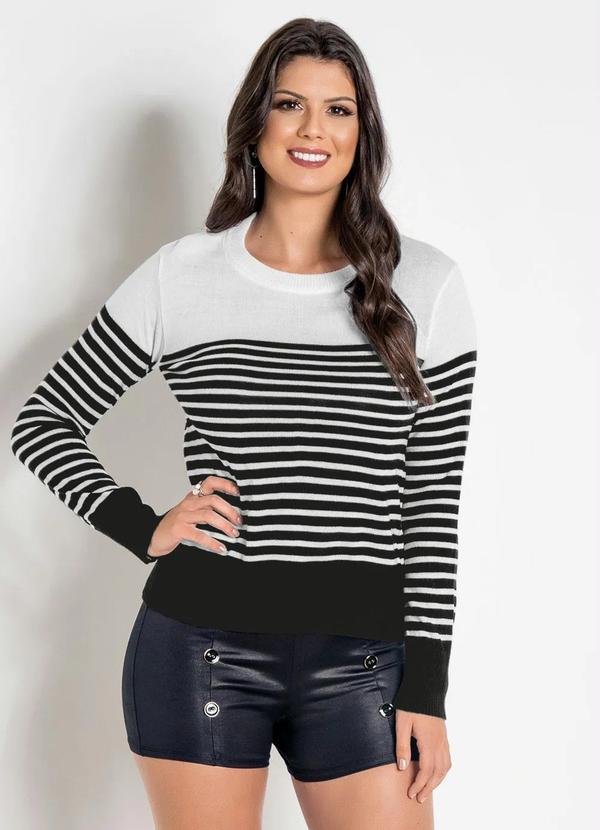 Blusa em Tricô Listrada