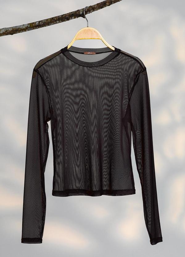 Blusa em Tule Preto
