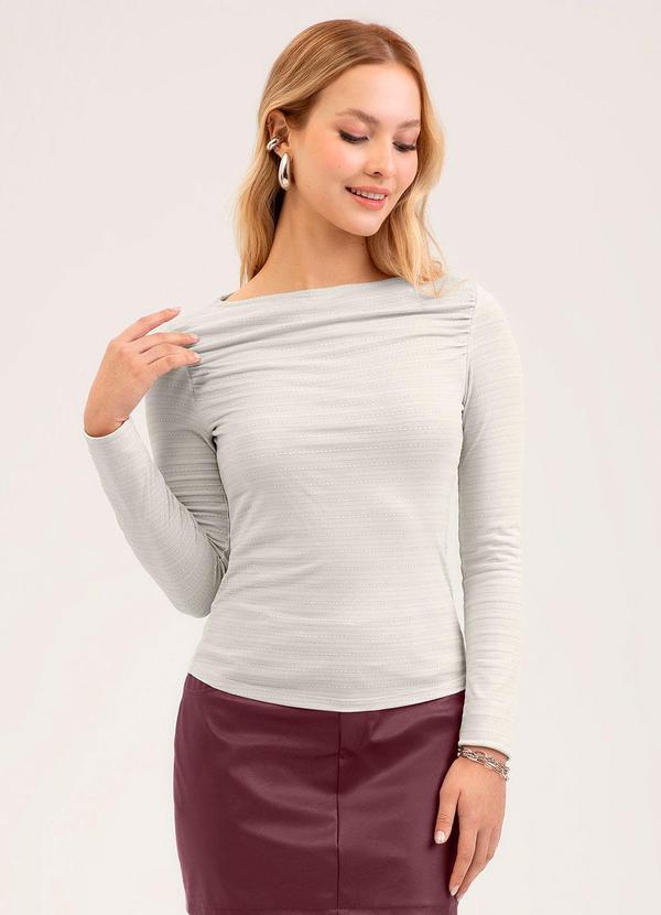 Blusa em Viscose Cinza Claro