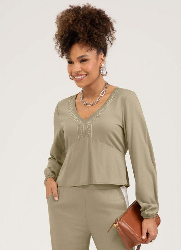 Blusa em Viscose Marrom Claro