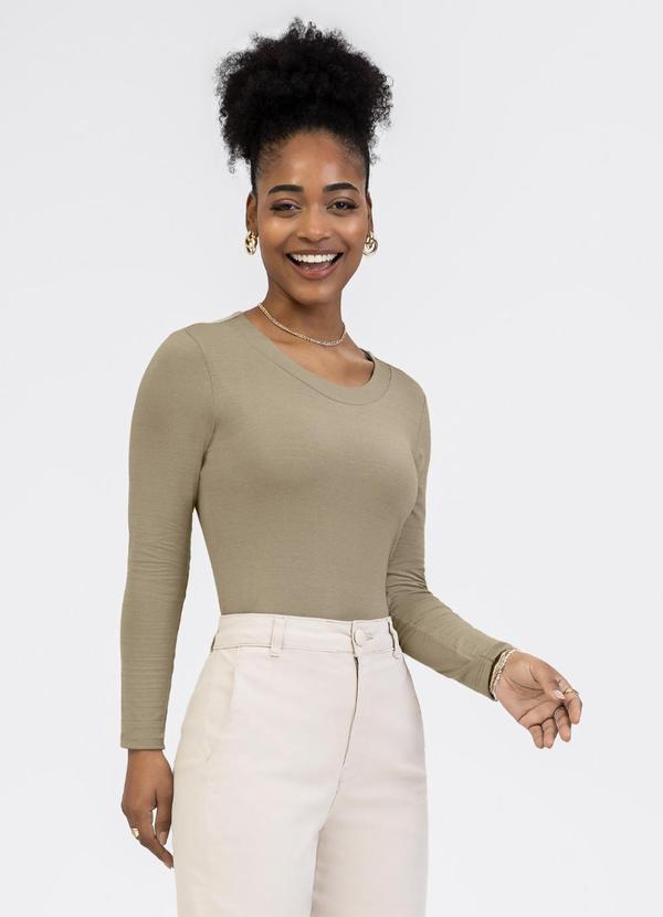 Blusa em Viscose Marrom Claro