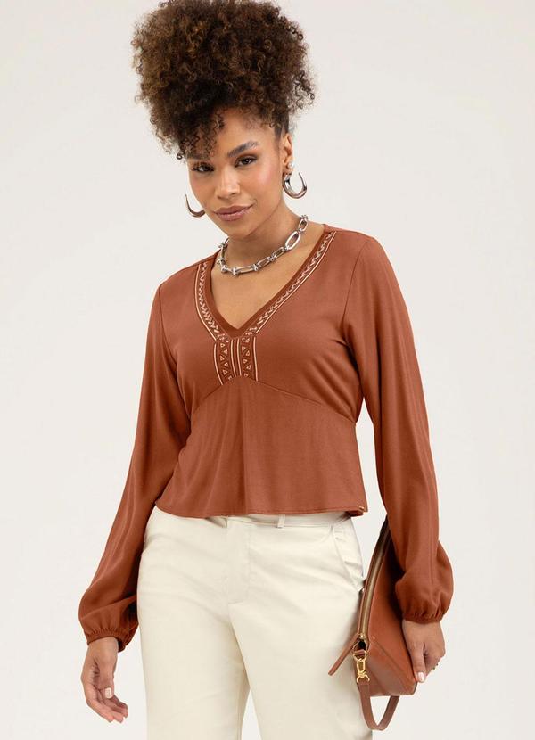 Blusa em Viscose Marrom