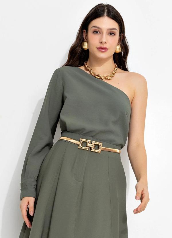 Vista 2 Blusa em Viscose Verde You Premium You Premium