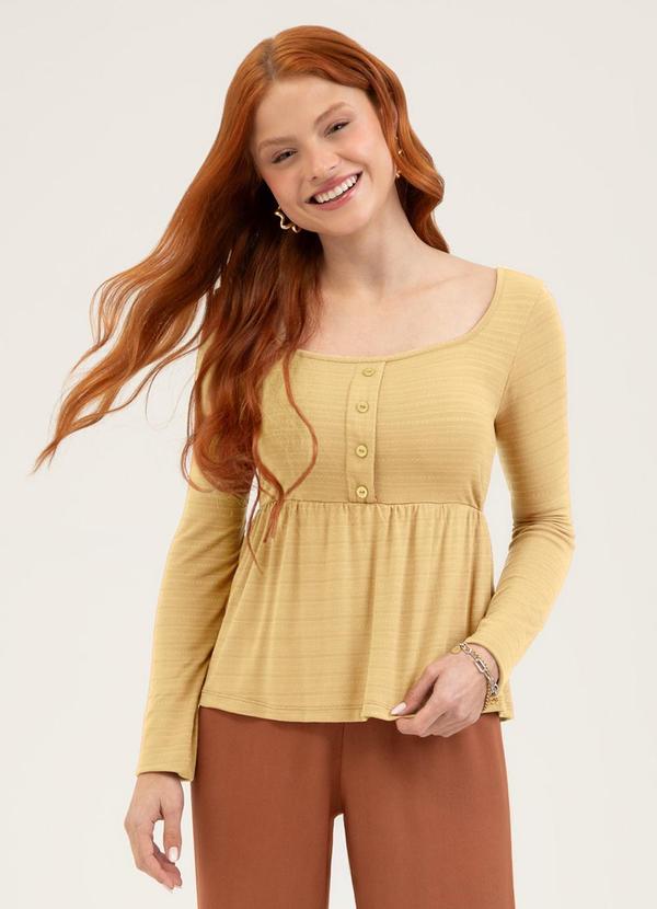 Blusa em Viscose You Amarelo Claro