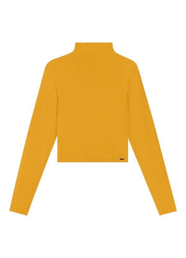 Blusa Feminina Adulta Gola Alta Amarelo