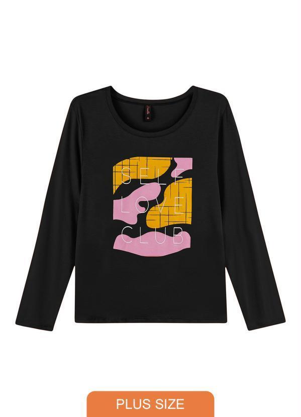 Vista 2 Blusa Feminina Adulto Preto Maelle Maelle