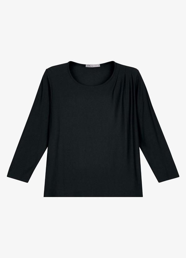 Blusa Feminina Manga 3/4 Preto