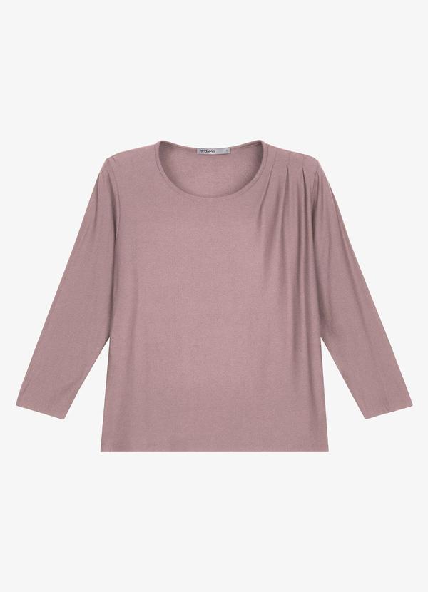 Blusa Feminina Manga 3/4 Rosa