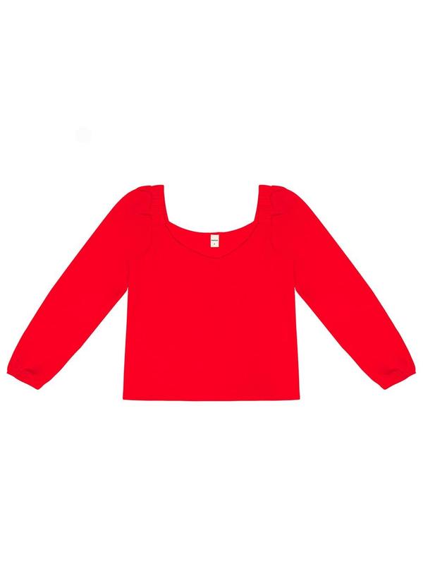 Blusa Feminina Manga 7/8 Vermelho