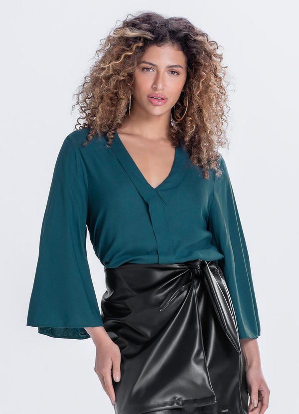 Blusa Feminina Manga Ampla Verde