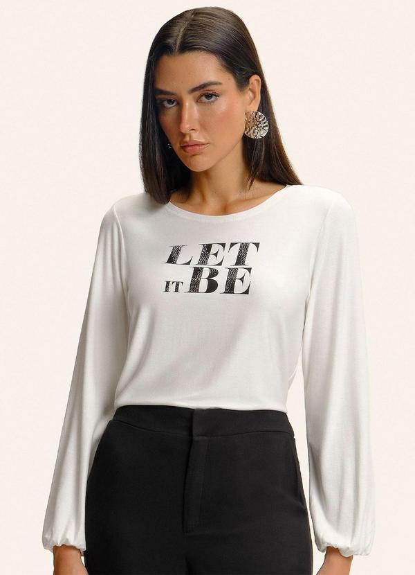 Blusa Feminina Manga Longa Bufante Bege