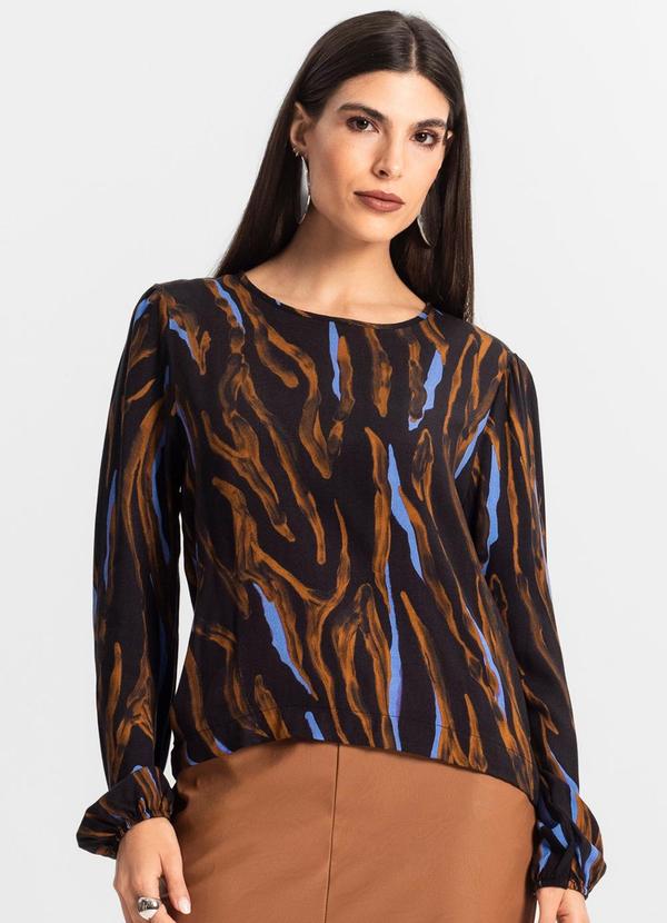 Blusa Feminina Manga Longa Marrom