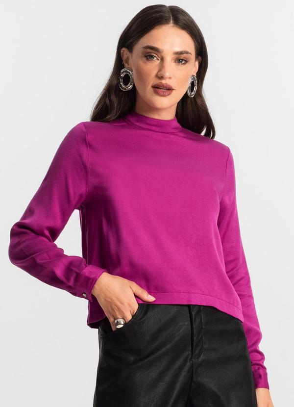 Blusa Feminina Manga Longa Roxo