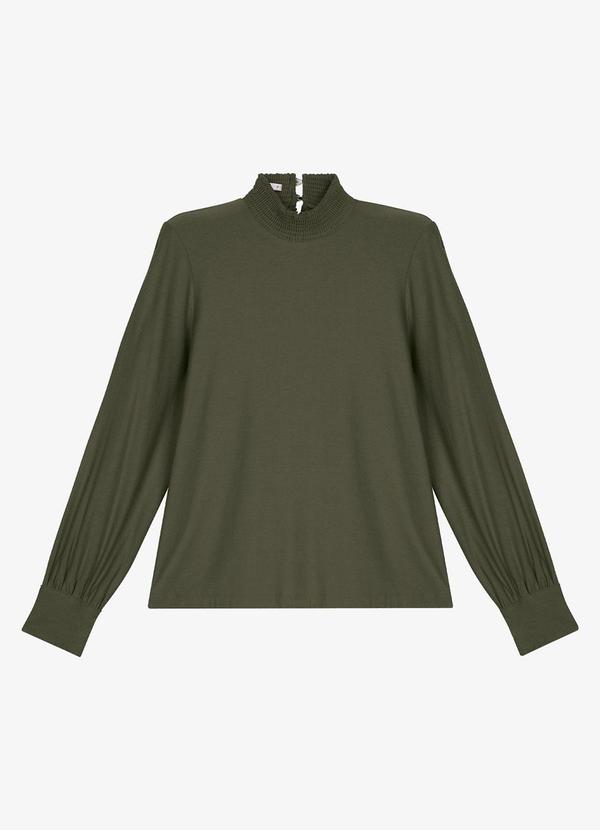 Blusa Feminina Manga Longa Lastex Verde