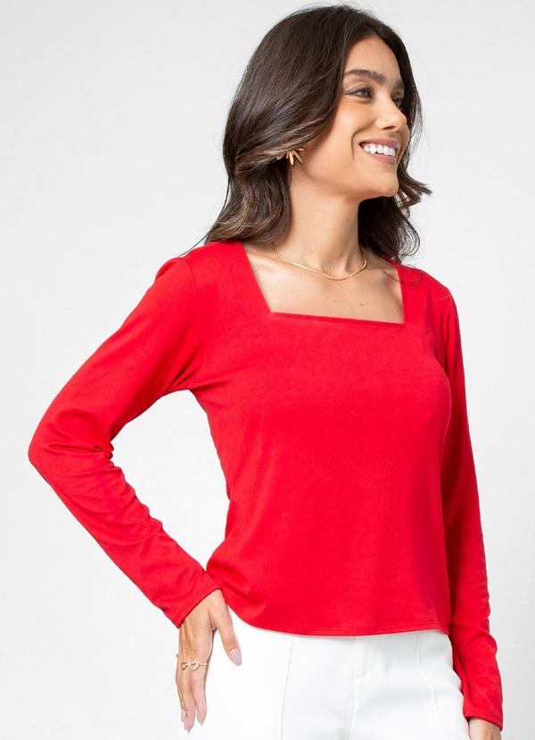 Blusa Feminina Manga Longa Rovitex Vermelho