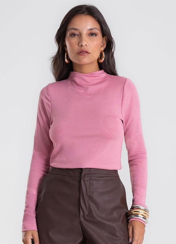 Blusa Feminina Manga Longa Shine Rosa