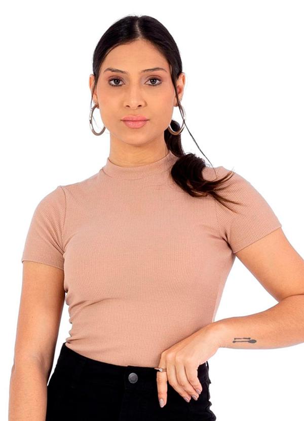 Vista 2 Blusa Feminina Ribana Termal Feminino Marrom Cobertura Cobertura