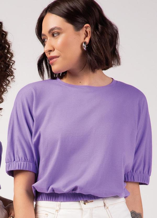 Vista 2 Blusa Feminino Adulto Roxo Marialícia Marialícia