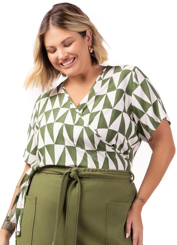 Vista 2 Blusa Feminino Adulto Verde Marialícia Marialícia