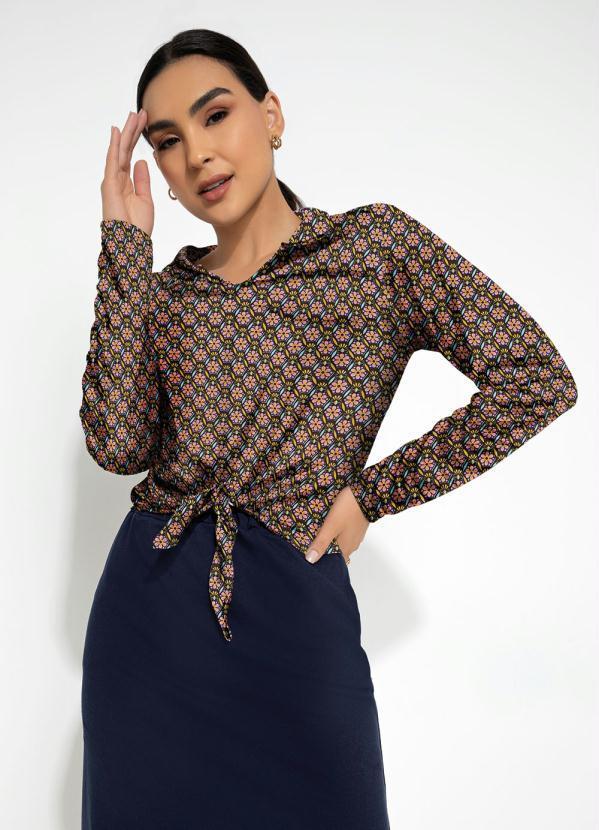 Blusa Floral com Amarração