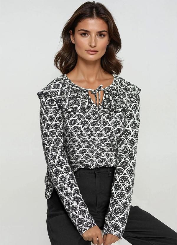 Vista 2 Blusa Geométrico P&B bonprix bonprix