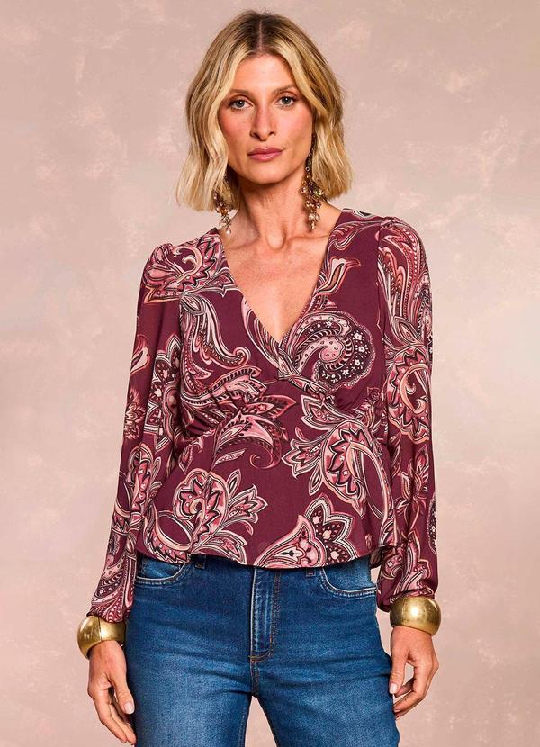 Blusa Jardim Boho Estampada Estampado