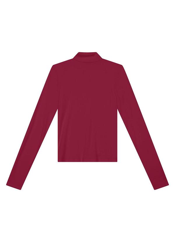 Blusa Justa Canelada Bordô