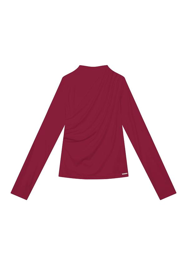 Blusa Justa Drapeada Bordô