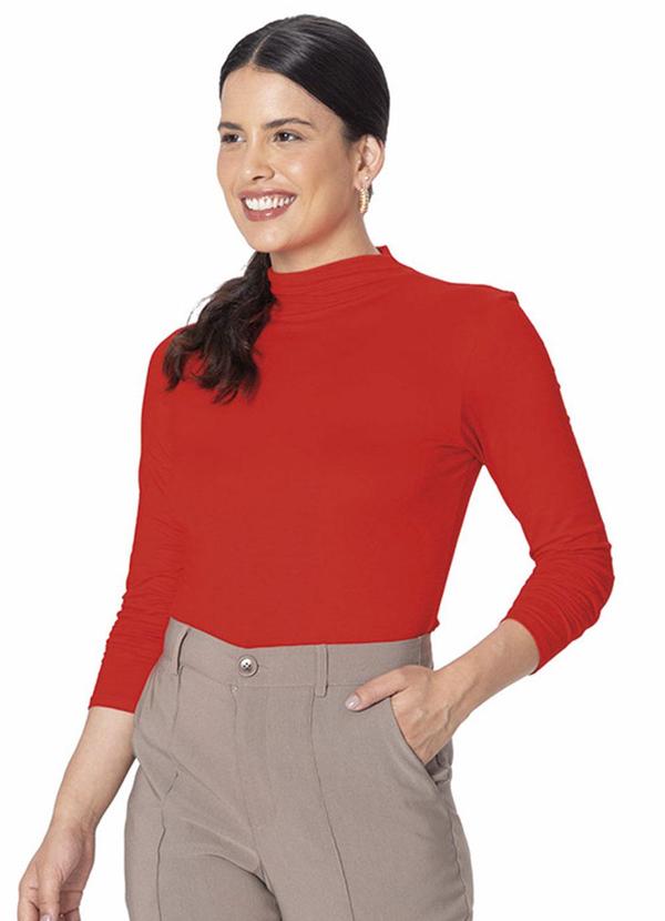 Blusa Justa em Malha Vermelho
