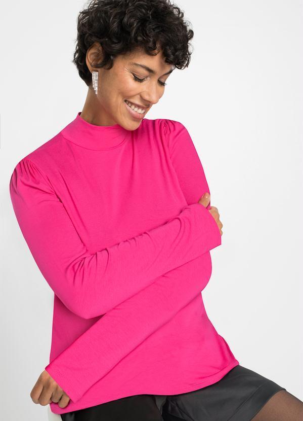 Vista 2 Blusa Magenta em Malha de Viscose bonprix bonprix