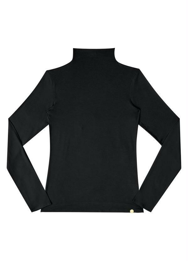 Vista 2 Blusa Malha Thirty Plus Preto Reativo Lunender Lunender