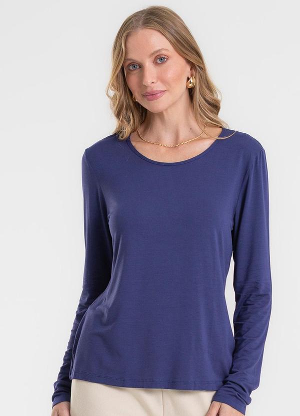 Blusa Manga Longa Azul