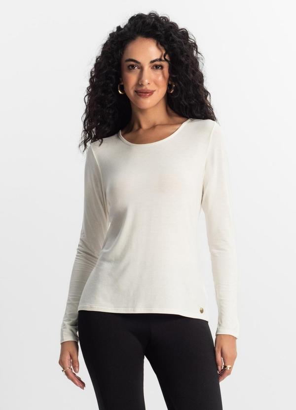 Blusa Manga Longa Bege