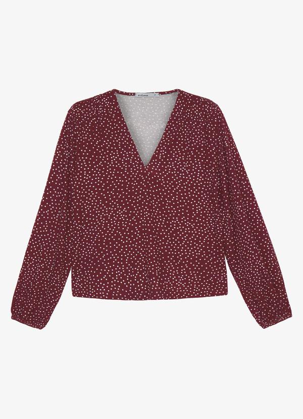 Blusa Manga Longa Bufante Vermelho
