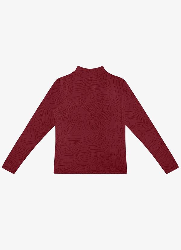 Blusa Manga Longa em Viscotorcion Vermelho
