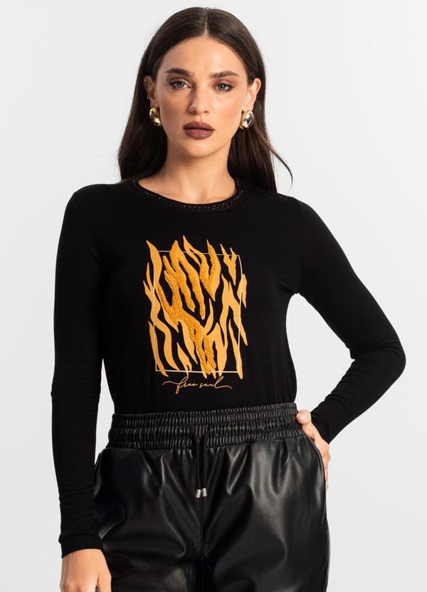Blusa Manga Longa Preto