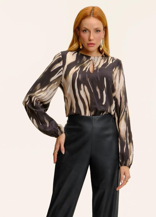 Blusa Manga Longa Feminina Preto