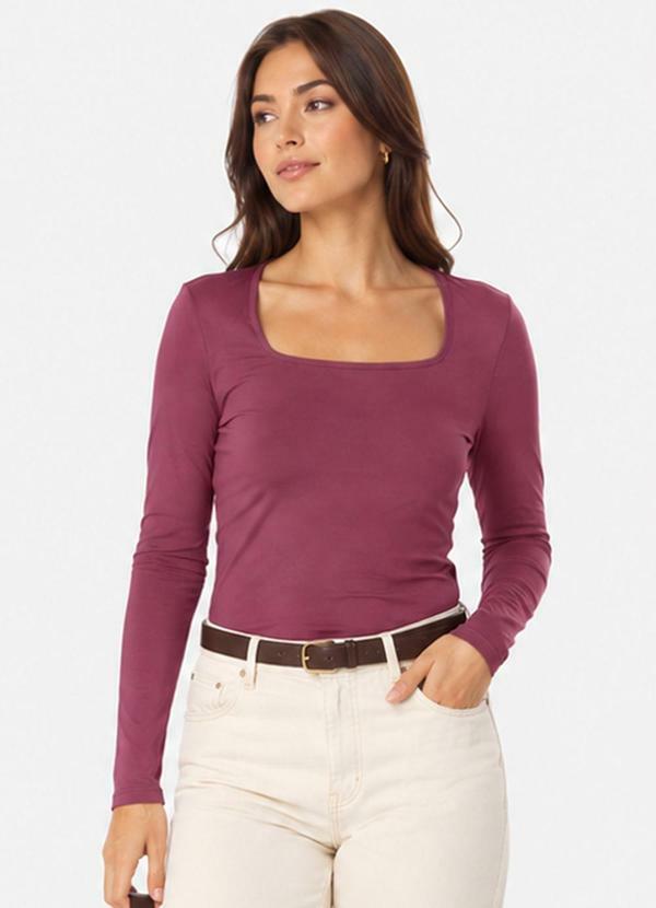 Blusa Manga Longa Feminina Vermelho