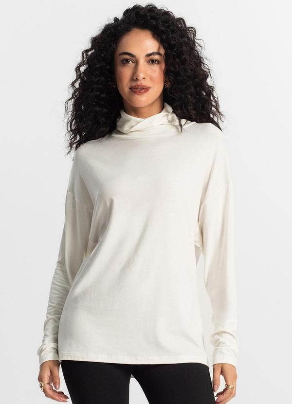 Vista 2 Blusa Manga Longa Feminino Bege Rovitex Rovitex