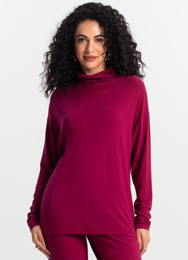 Vista 2 Blusa Manga Longa Feminino Vermelho Rovitex Rovitex