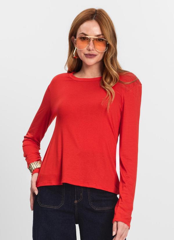 Blusa Manga Longa Vermelho
