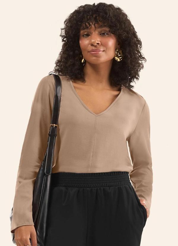 Blusa Manga Longa Marrom