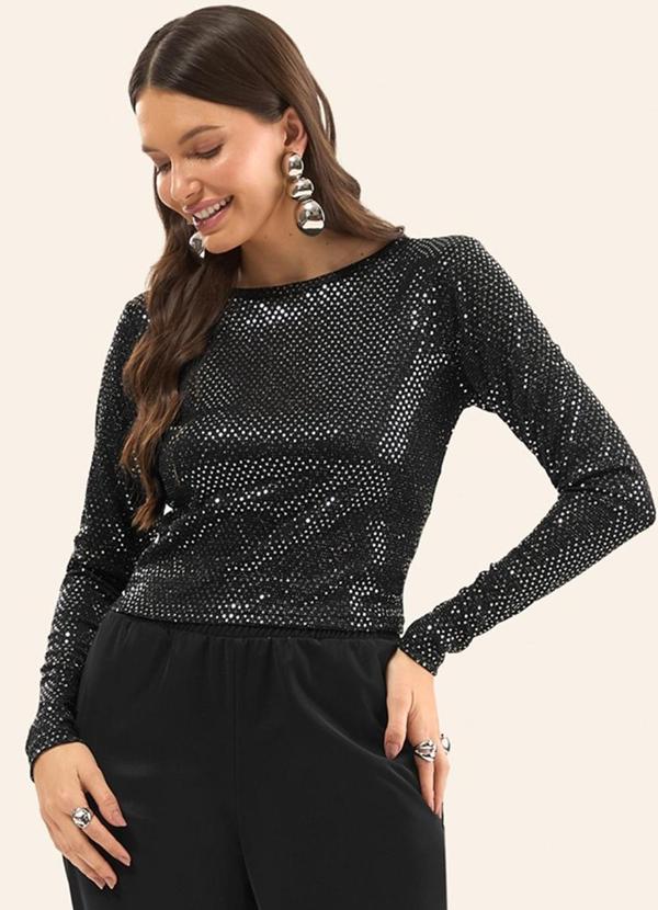 Blusa Manga Longa Preto