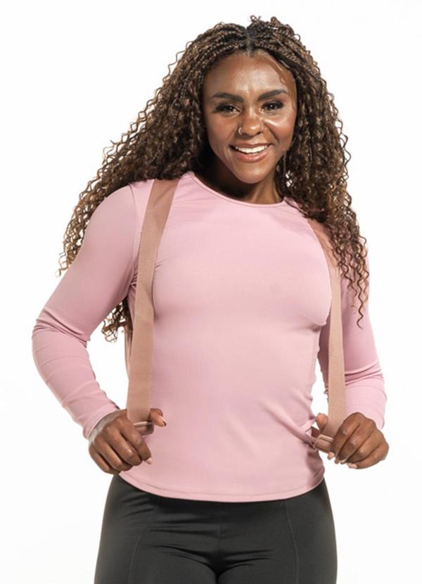 Blusa Manga Longa Rosa