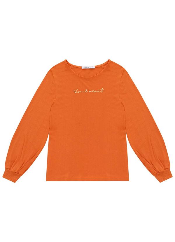 Blusa Manga Longa Tricot Endlles Laranja