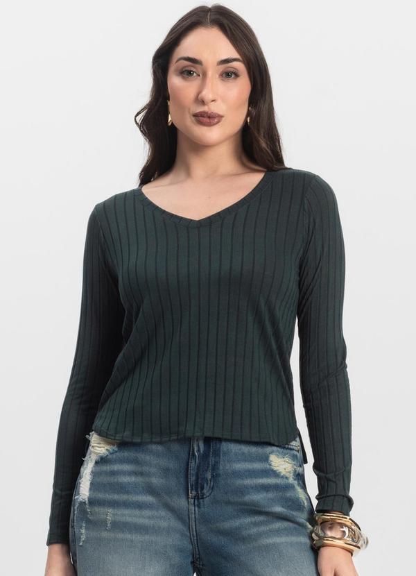 Blusa Manga Longa Verde