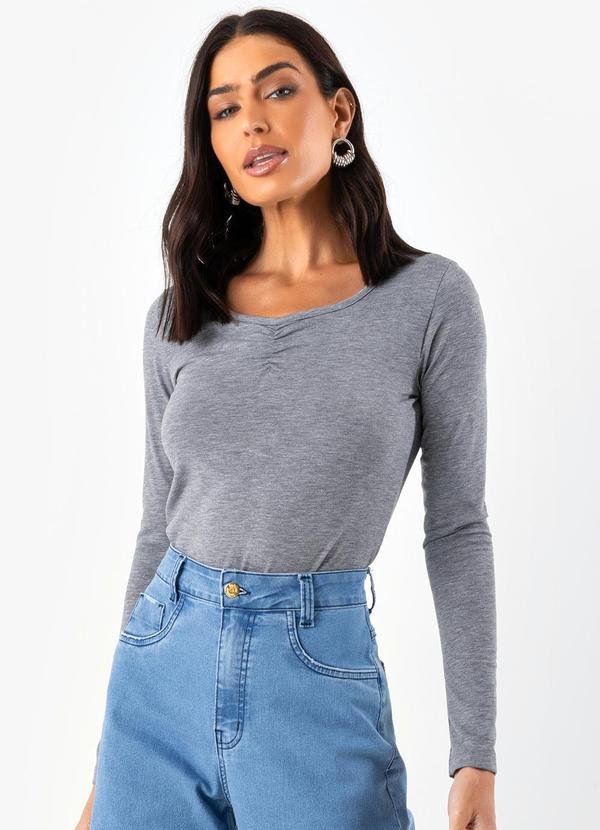 Blusa Mescla Claro em Malha Flamê