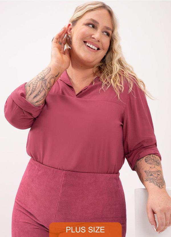 Blusa Mullet com Decote em V Vermelho