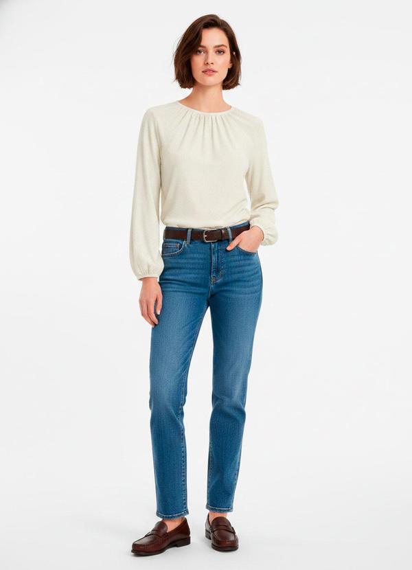 Blusa Off White em Piquet