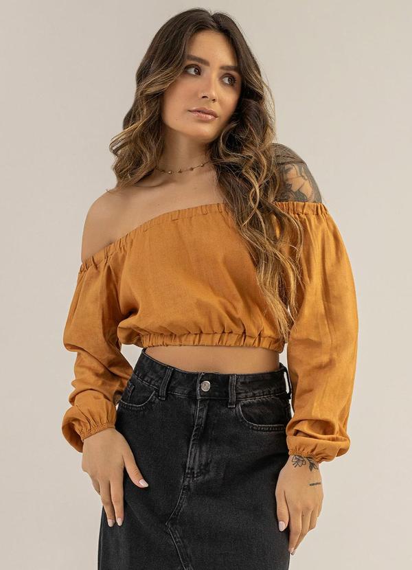 Blusa Ombro a Ombro Amarelo